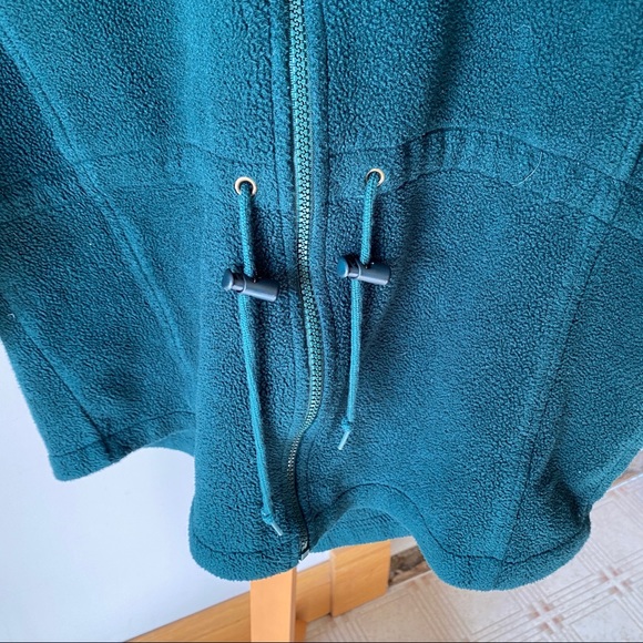 LL Bean Forest Green Fleece Zip-Up - Picture 7 of 9